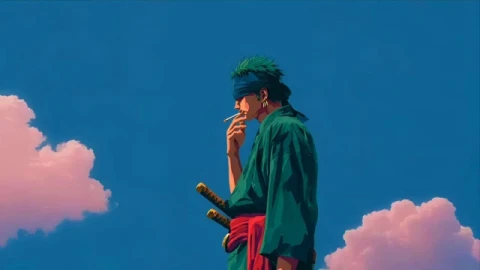 Roronoa Zoro Under Blue Sky - One Piece Live Wallpaper - Free Live Wallpaper