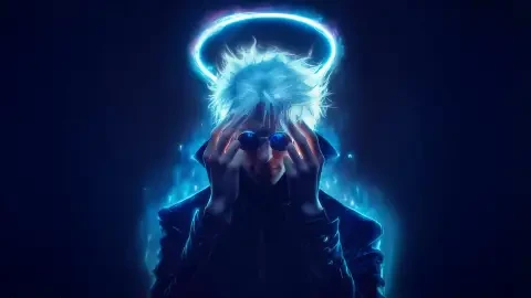Gojo Satoru Blue Aura And Halo Live Wallpaper - Free Live Wallpaper