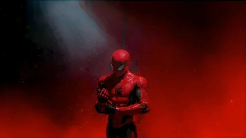 Spider-Man Rouge Fumée Sombre Esthétique Fond D'écran Animé - Free Live Wallpaper
