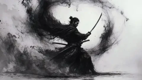 Ink Samurai Live Wallpaper animated wallpaper preview