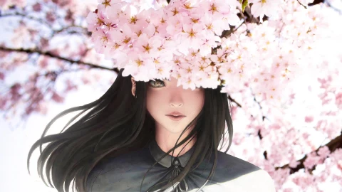 Blossom and Anime Girl Live Wallpaper - Free Live Wallpaper