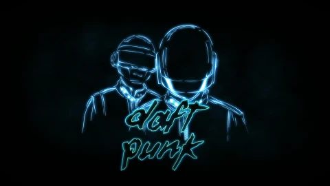 Glowing Daft Punk Video Live Wallpaper - Free Live Wallpaper