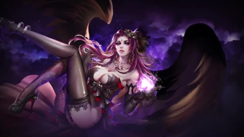 League of Angels 2 Dark Angel HD LIve Wallpaper - Free Live Wallpaper