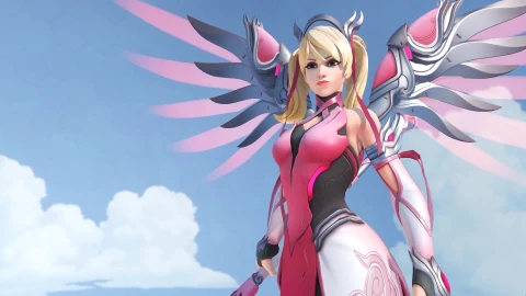 Pink Mercy Overwatch Live Wallpaper Free - Free Live Wallpaper