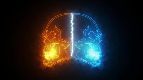 Fire And Ice Skulls 4K Live Wallpaper - Free Live Wallpaper