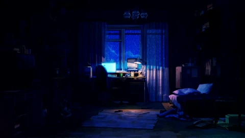Pixel Computer Rain Live Wallpaper - Free Live Wallpaper