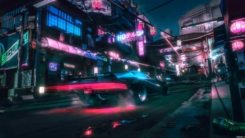 Cyberpunk Neon Car Live Wallpaper - Free Live Wallpaper