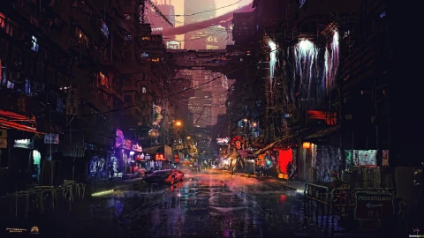 Cyberpunk Blade Runner Street Live Wallpaper - Free Live Wallpaper