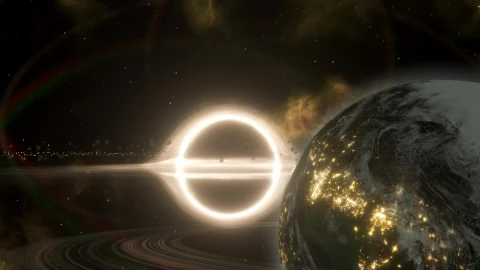 Stellaris Black Hole With Gaia World Live Wallpaper - Free Live Wallpaper