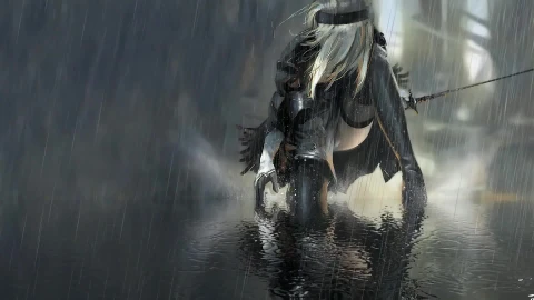 Nier Automata Rain Live Wallpaper - Free Live Wallpaper