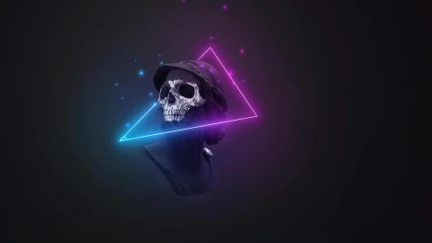 Abstract Neon Skull Live Wallpaper - Free Live Wallpaper