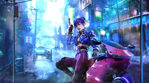 Asian Girl With Bike Live Wallpaper - Free Live Wallpaper