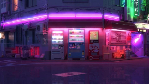 Lofi Vending Machines Live Wallpaper - Free Live Wallpaper