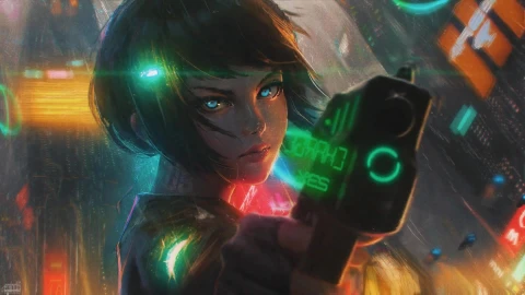 Arrest Cyberpunk Anime Girl Live Wallpaper - Free Live Wallpaper