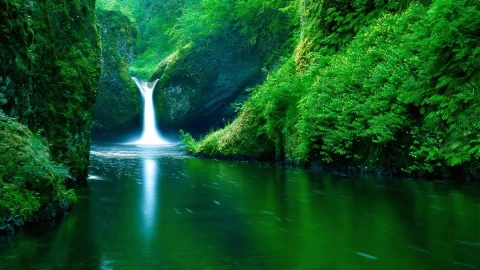 Cave  Waterfall  Nature  Live  Wallpaper - Free Live Wallpaper