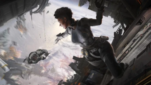 Apex  Legends  Explosion  On  Spacecraft  Live  Desktop  Wallpaper - Free Live Wallpaper