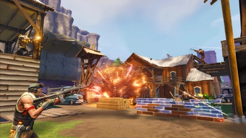 Fortnite  Gameplay  Explosion  Live  Wallpaper - Free Live Wallpaper