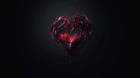 Black  Heart  Abstract  Artwork  Live  Wallpaper - Free Live Wallpaper
