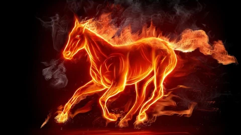 Creative  Running  Fire  Horse  Live  Wallpaper - Free Live Wallpaper