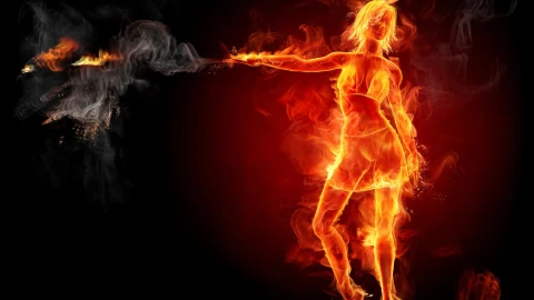 Fire  Girl  Live  Wallpaper - Free Live Wallpaper