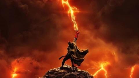 Hellboy  Lighting  Clouds  Live  Wallpaper - Free Live Wallpaper