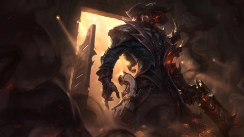 High  Noon  Lucian  Splash  Art  4K  Lol  Live  Wallpaper - Free Live Wallpaper