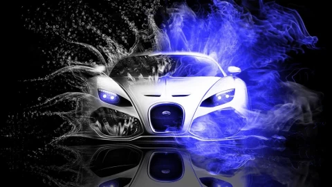 3D  Sport  Car  Bugatti  Abstract  Shapes  Live  Wallpaper - Free Live Wallpaper