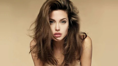 Angelina  Jolie  Face  Long  Hairs  Live  Wallpaper - Free Live Wallpaper