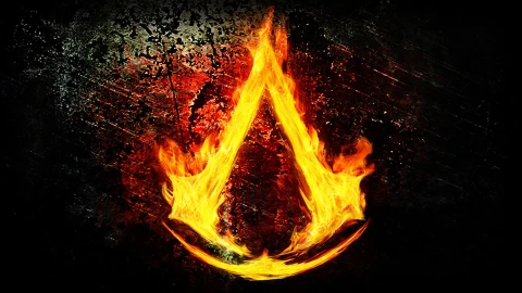 Assasins  Creed  Logo  Fire  Live  Wallpaper - Free Live Wallpaper