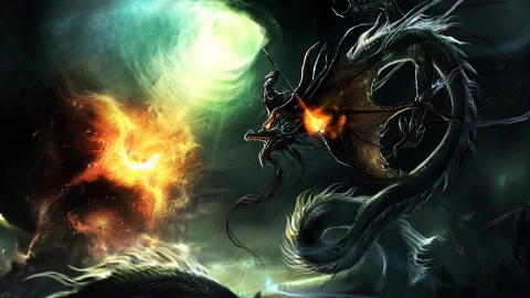 Black  Dragon  Fantasy  Abstract  Live  Wallpaper - Free Live Wallpaper