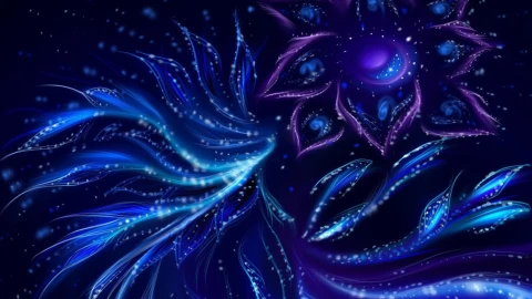 Blue  Flower  Abstract  2K  Live  Wallpaper - Free Live Wallpaper