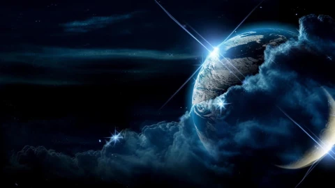 Earth  And  Moon  Fantasy  Artwork - Free Live Wallpaper