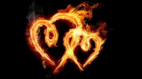 Heart  In  Flame  Love  Live  Wallpaper - Free Live Wallpaper