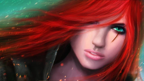 Katarina  Lol  Redhead  Girl  Live  Wallpaper - Free Live Wallpaper