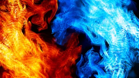 Red  Flame  Blue  Fire  4K  Abstract  Artwork  Live  Wallpaper - Free Live Wallpaper