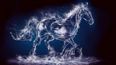 3D  Water  Horse  Liquid  Live  Wallpaper - Free Live Wallpaper