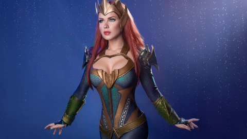 Pink  Hair  Mera  Dc  Comics  Blue  Eyes  Girl  Lipstick  4K  Live  Wallpaper - Free Live Wallpaper