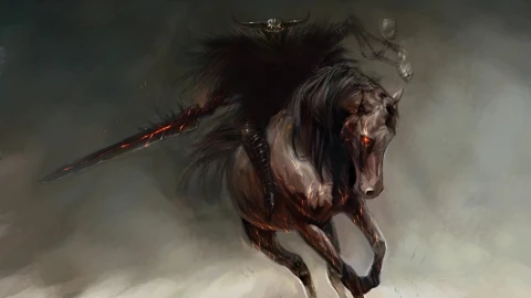 The  Legend  Of  Horsey  Black  Knight  2K  Live  Wallpaper - Free Live Wallpaper