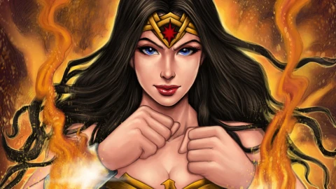 Wonder  Woman  Dark  Hair  Blue  Eyes  Comics  Artwork  2K  Live  Wallpaper - Free Live Wallpaper