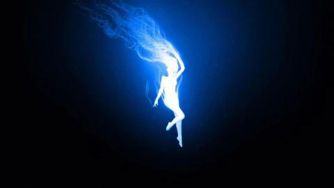 Wonderful  Blue  Fire  Smoking  Girl  Minimalism  2K  Live  Wallpaper - Free Live Wallpaper