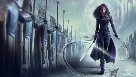 Armor Chain Girl Sword Warrior Woman Magic 2K Live Wallpaper - Free Live Wallpaper