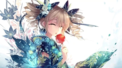 Cute Anime Flower Girl Live Wallpaper - Free Live Wallpaper