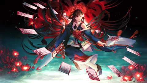 4K Anime 彼岸花 Red Spider Lily - Free Live Wallpaper