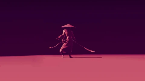 Hexagon Samurai Animated Desktop - Free Live Wallpaper