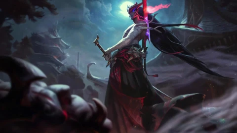 League of Legends Yone Spash Art Animated Desktop - Free Live Wallpaper