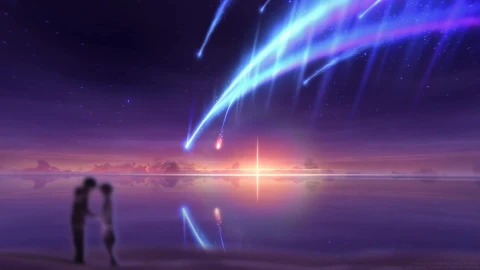 VFX Art Anime Scene   Tiamat Comet (Kimi no na wa) Animated Windows - Free Live Wallpaper