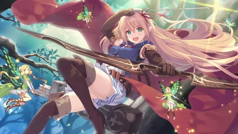 Shadowverse Arisa With Longbow and Pixies Live Wallpap - Free Live Wallpaper