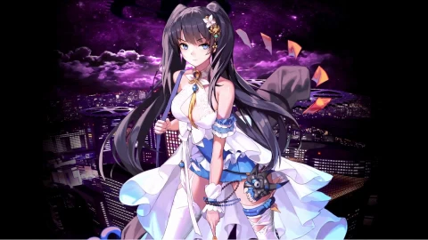 Game Destiny Child 命運之子 Cute Long Hair Girl With Cards Live Wallpaper - Free Live Wallpaper