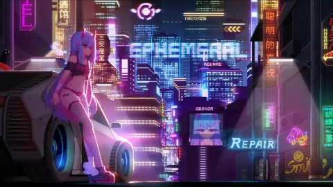 Geoxor Ephemeral Anime Pixel Live Wallpaper - Free Live Wallpaper