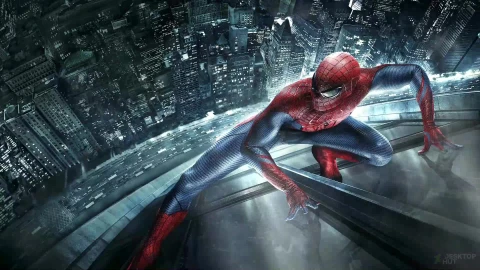 Spiderman on Building at Night Live Wallpaper - Free Live Wallpaper